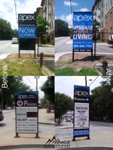 Apartments Directional Parking Outdoor Signage