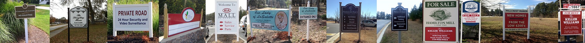 post and panel signs