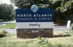 Monument sign for North Atlanta Church of Christ.