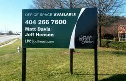 Commercial real estate post sign