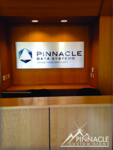 Pinnacle Data System Lobby Sign