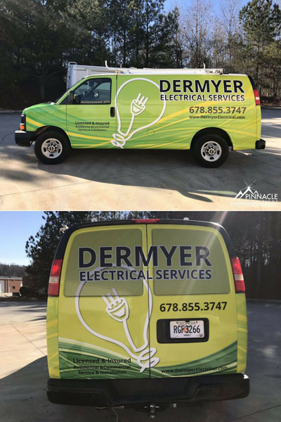 Van graphics for Dermyer Electrical Services