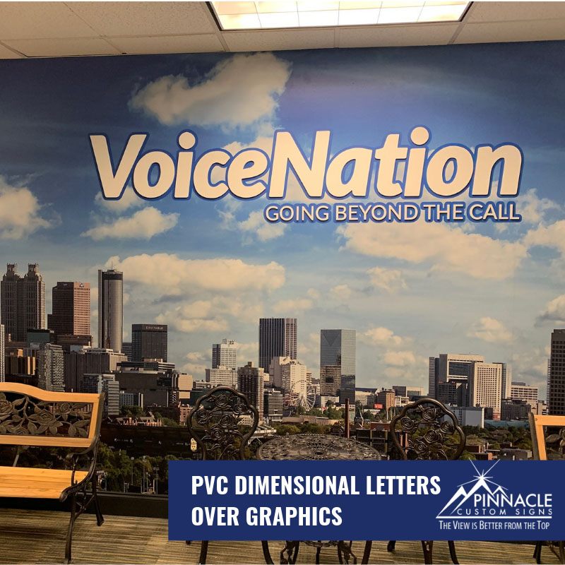 Office signs for VoiceNation in Buford, GA