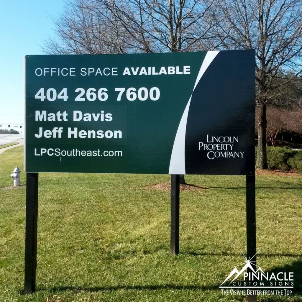 Office Space Available Post and Panel Sign