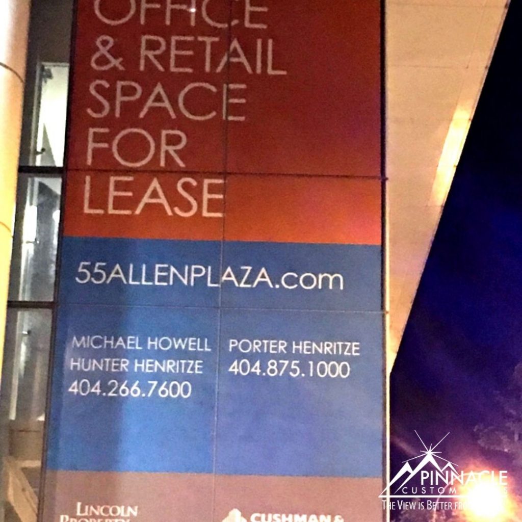 Space for Lease vinyl window graphic